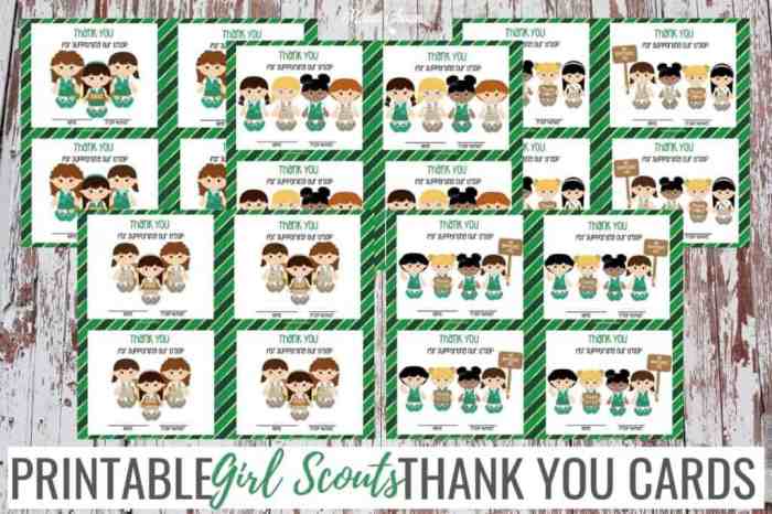 Girl scout cookie flash cards