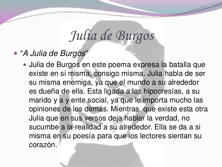 A julia de burgos analisis