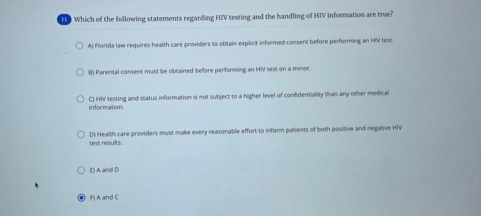 Which of the following statements regarding hiv testing are true