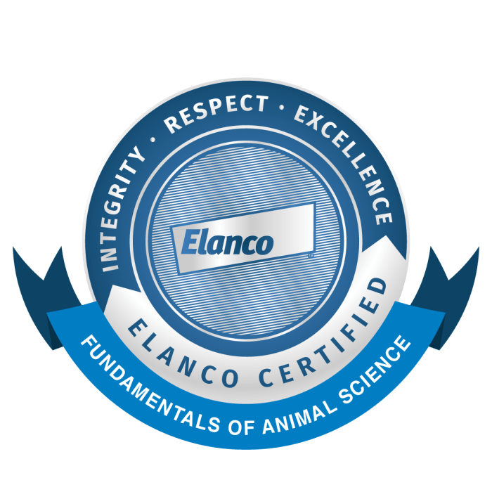 Elanco fundamentals of animal science certification