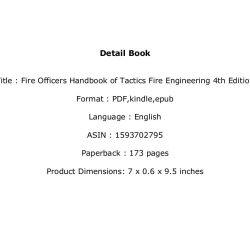 Fire officers handbook of tactics 4th edition